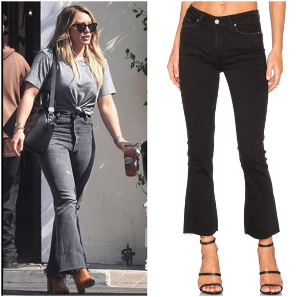 Paige Colette Crop Flare Vintage Black Jeans